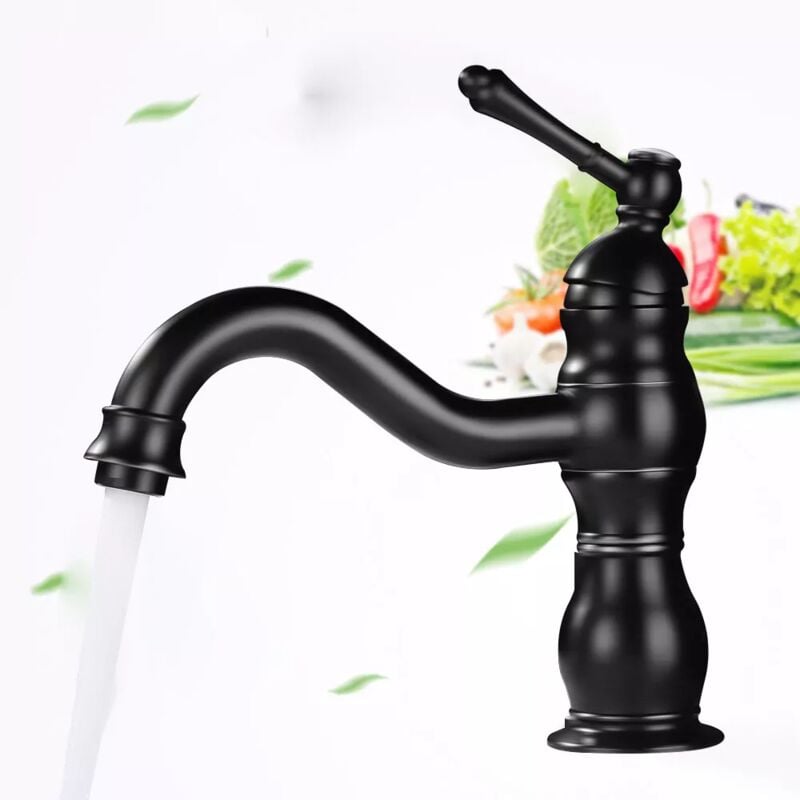 Gojoy - Vintage Retro Armatur Wasserhahn Waschtischarmatur Mischbatterie Bad Waschbecken Einhebelmischer Armatur