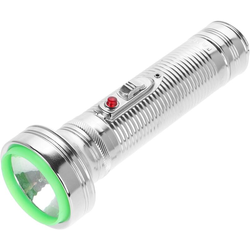 Vintage-Taschenlampe aus Eisen ohne Batterien – Betrieb mit 2 D-Batterien, Retro-Landhausdesign, rustikale Dekoration