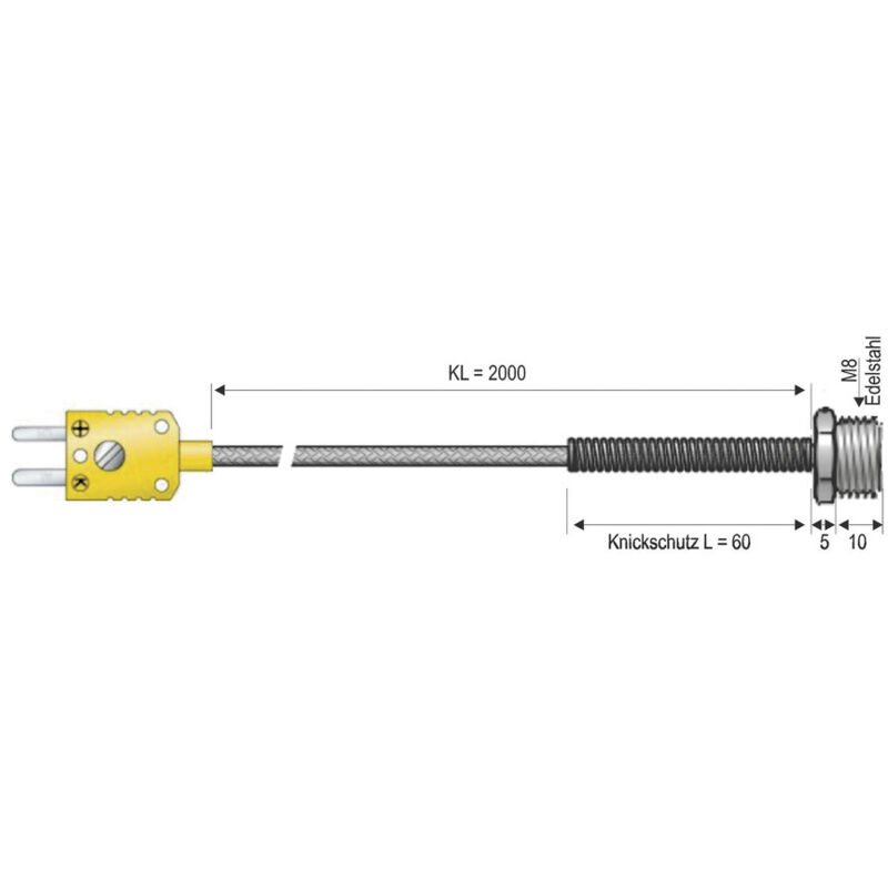 B+b Thermo-technik - b + b Thermo-Technik 0625 1445-06 Einschraubfühler -50 bis +400 °c Fühler-Typ k