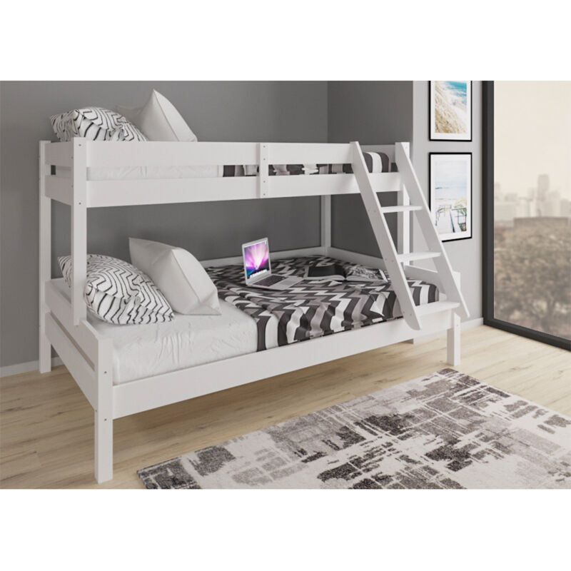 Etagenbett Everest, Weiß, 120x200 / 80x200 cm Vitalispa