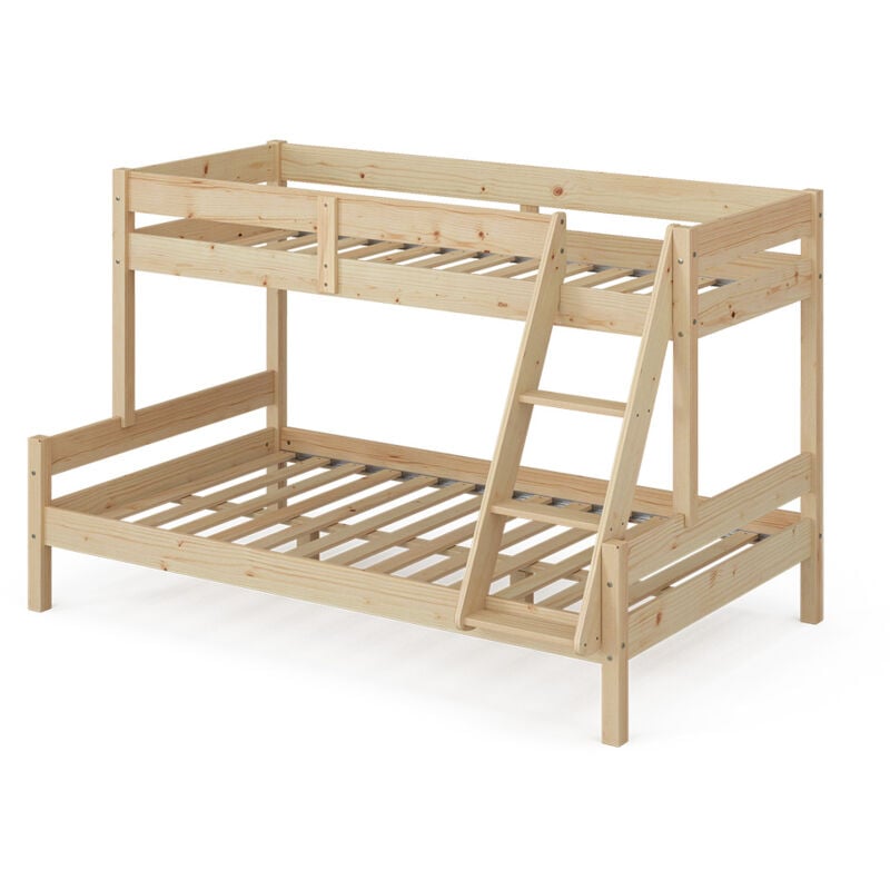 Etagenbett Everest, Naturholz, 120x200 / 80x200 cm, Vitalispa