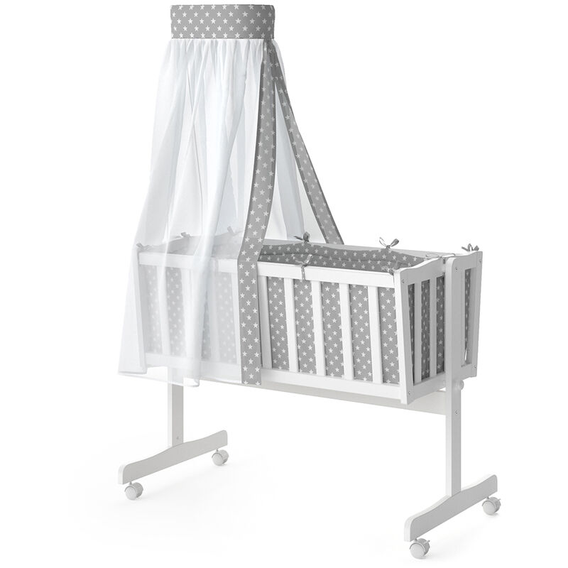 Babybett Noah, Weiß, 40x90 mit Überzug Vitalispa