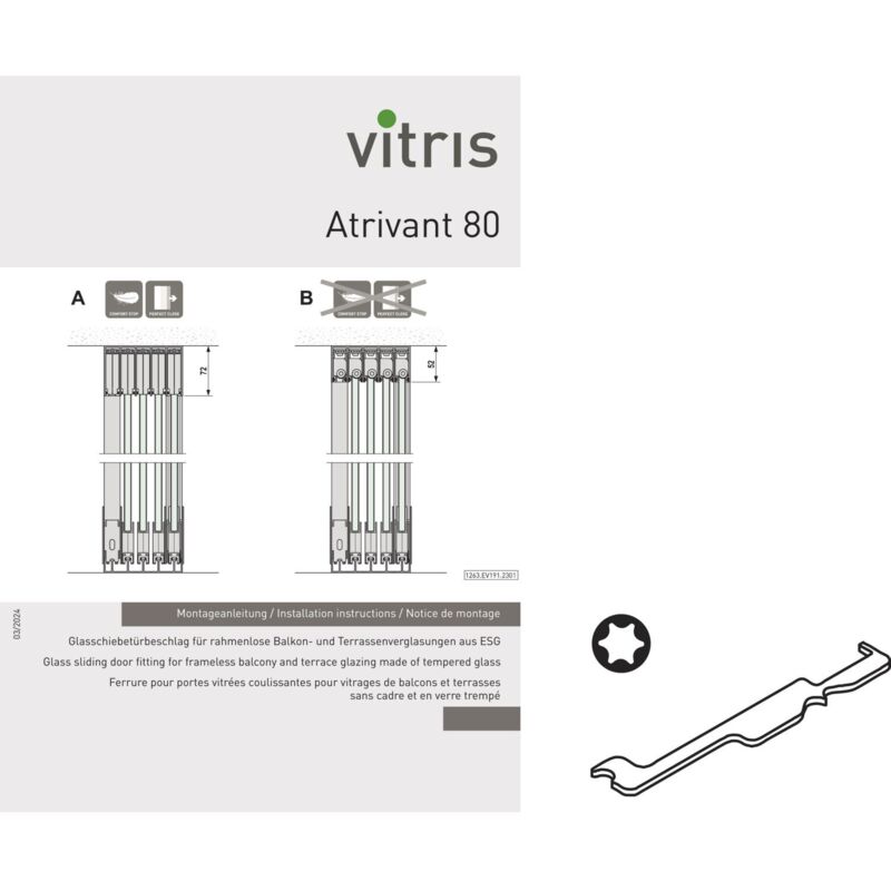 VITRIS Atrivant 80 Montage Zubehör-Set je Anlage