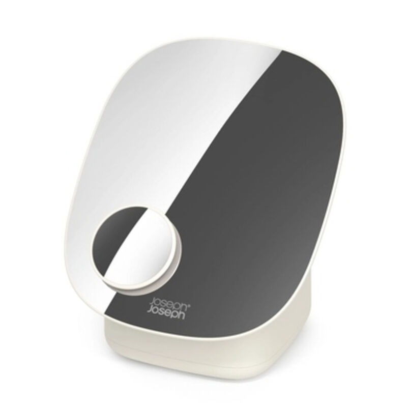 Viva Joseph Joseph, Spiegel mit Sockel und Organizer de Kosmetik, großer Racetrack-Spiegel, Spiegel de 3-fache Vergrößerung, Fach de Aufbewahrung,