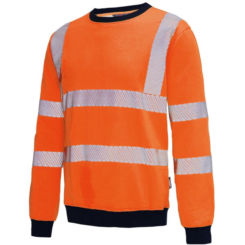 Warnschutz-Sweatshirt VW12BO Gr. 4XL orange - Vizwell