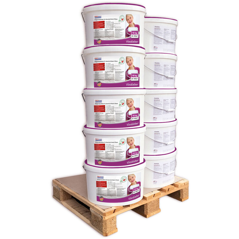 E-delux - Vlieskleber Profhome 300-13-10 Fertig-Kleber für Malervlies Renoviervlies Anstrichvlies Vlies Gewebe-Tapeten 160 kg max 1050 qm