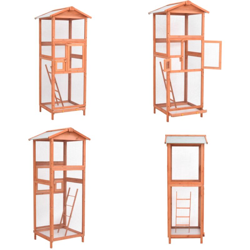 Vogelkäfig 68x62x166 cm Massivholz Fichte - Holz Vogelkäfig - Volieren - Gartenvolière - Vogelfreilauf - Vogelgehege - Home & Living