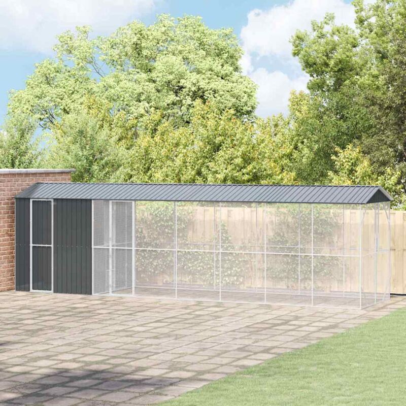 Vidaxl - Vogelkäfig Anthrazit 860 x 208 x 247 cm Verzinkter Stahl