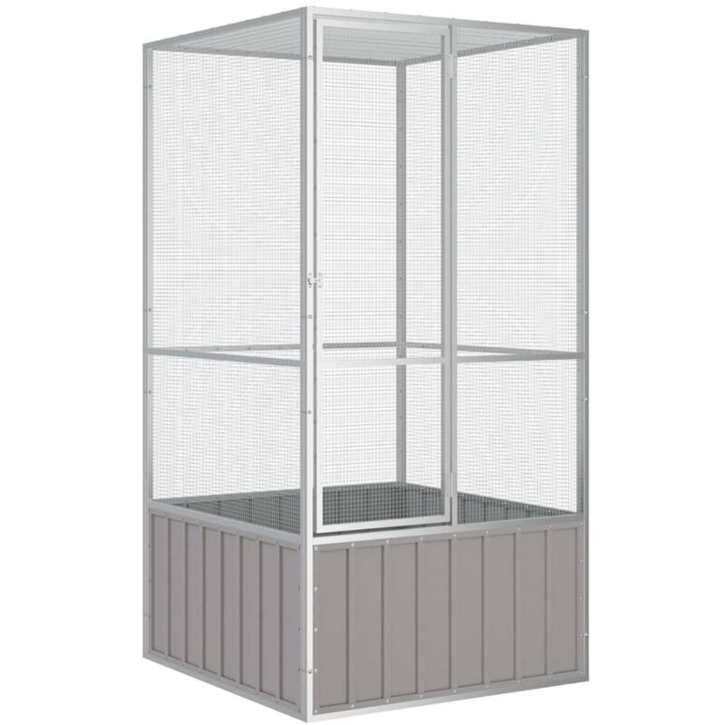 Vidaxl - Vogelkäfig Grau 111x107x211,5 cm Verzinkter Stahl