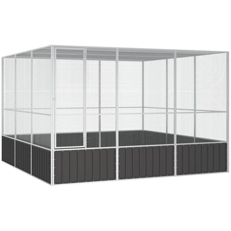 Vidaxl - Vogelkäfig Anthrazit 302,5x324,5x211,5 cm Verzinkter Stahl