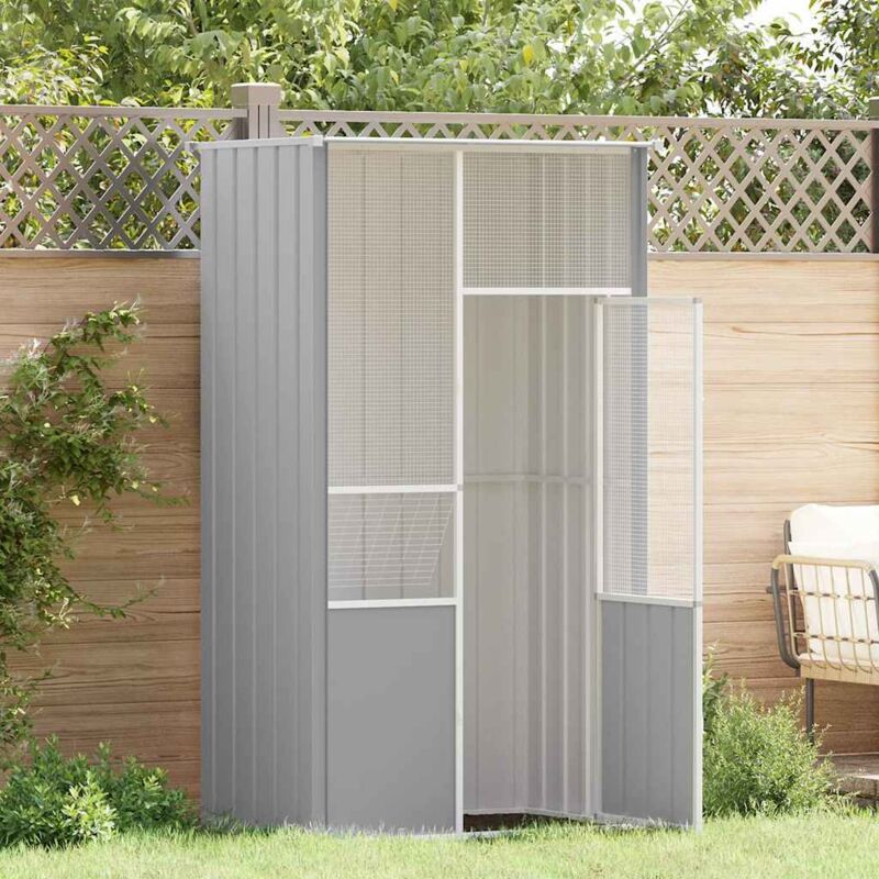 Vidaxl - Voliere Grau 115x78x200 cm Verzinkter Stahl