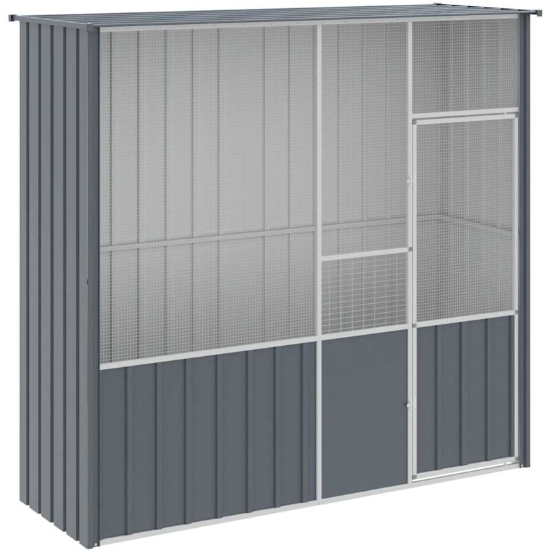 Vidaxl - Voliere Anthrazit 215x78x200 cm Verzinkter Stahl