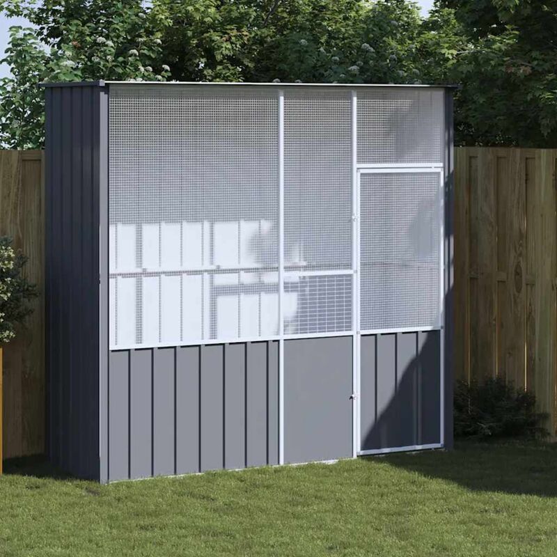 Vidaxl - Voliere Anthrazit 215x78x200 cm Verzinkter Stahl