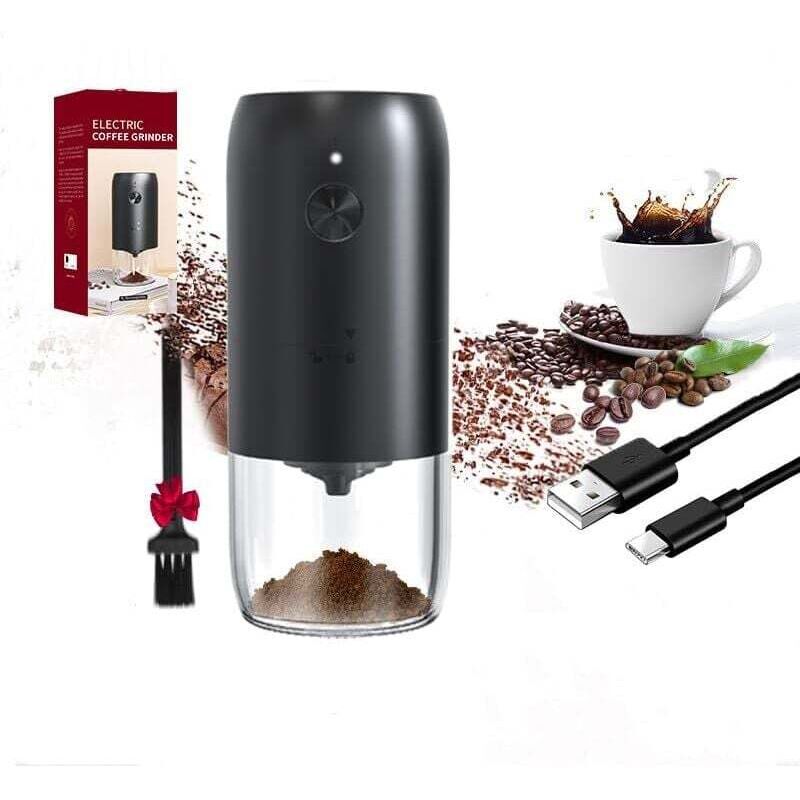 Vollautomatischer Kaffeevollautomat, tragbare elektrische Kaffeemühle – einfache Bedienung – leistungsstarkes Espressomahlwerk, gleichmäßiger