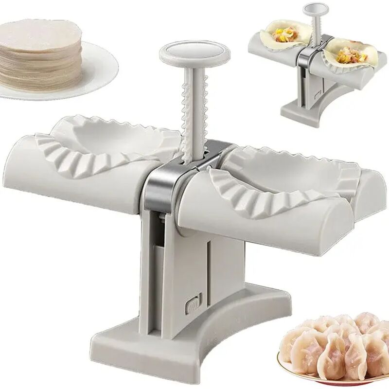 Vollautomatischer Ravioli-Maker, Doppelkopfpresse, Ravioli-Empanadas-Form, Küchengeräte-Zubehör