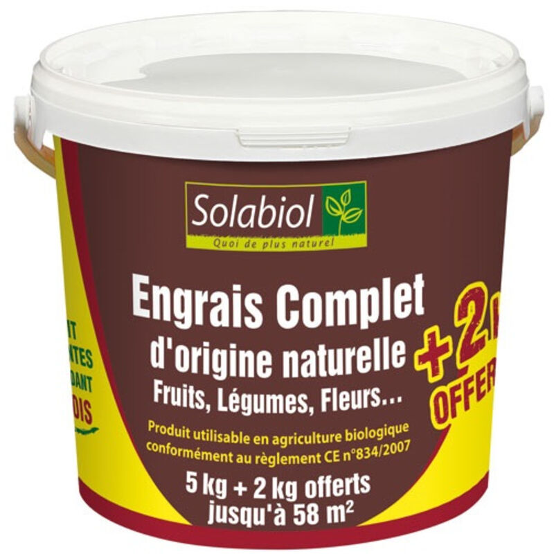 Vollständiger Dünger 5 + 2 kg Gratis /nc - Solabiol