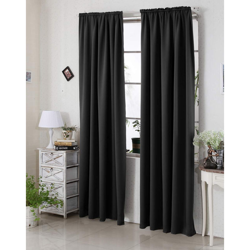 WOLTU Thermovorhang kälteschutz Verdunklungsvorhang Blickdicht mit Kräuselband für Schiene, 250g/m² Schwere Wärmeisolierende Vorhänge Gardinen