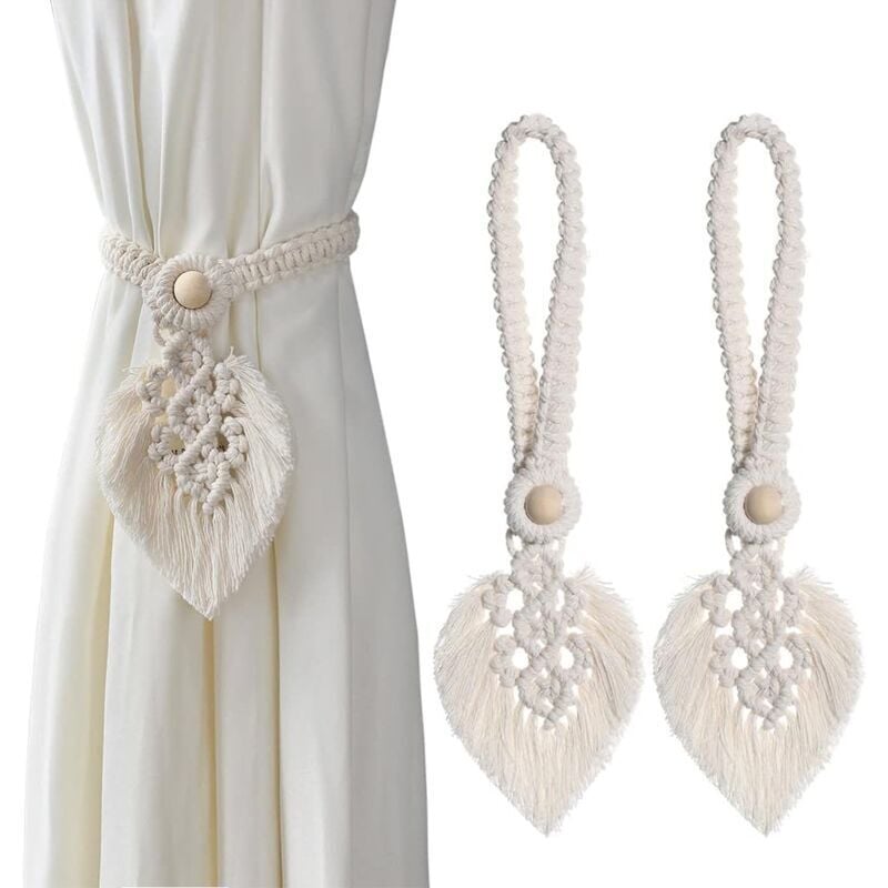 Vorhang-Raffhalter, 2 Stück, böhmische Blätter-Vorhanghalter, Vorhang-Zubehör, Dekoration für Wohnzimmer, Zuhause, Schlafzimmer, Badezimmer, drinnen