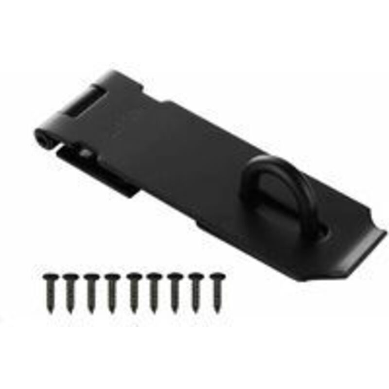 Zoll Tür-Überfalle, Edelstahl-Überfalle mit Schrauben, Tür-Überfalle für Tür, Schublade, Schrank (schwarz)