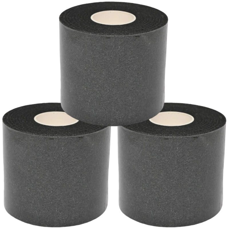 Vorverpackte Haarbänder für Sport, 3 Rollen schwarze Haarbänder, Schaumstoff-Stirnbänder für Sport