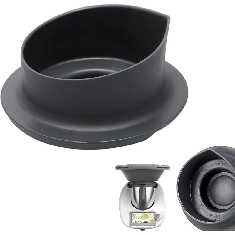 Verre doseur Vorwerk pour Thermomix TM5 et TM6 - Accessoire Thermomix, résistant à la chaleur et au froid, couvercle avec marquage 100 ml et 50 ml