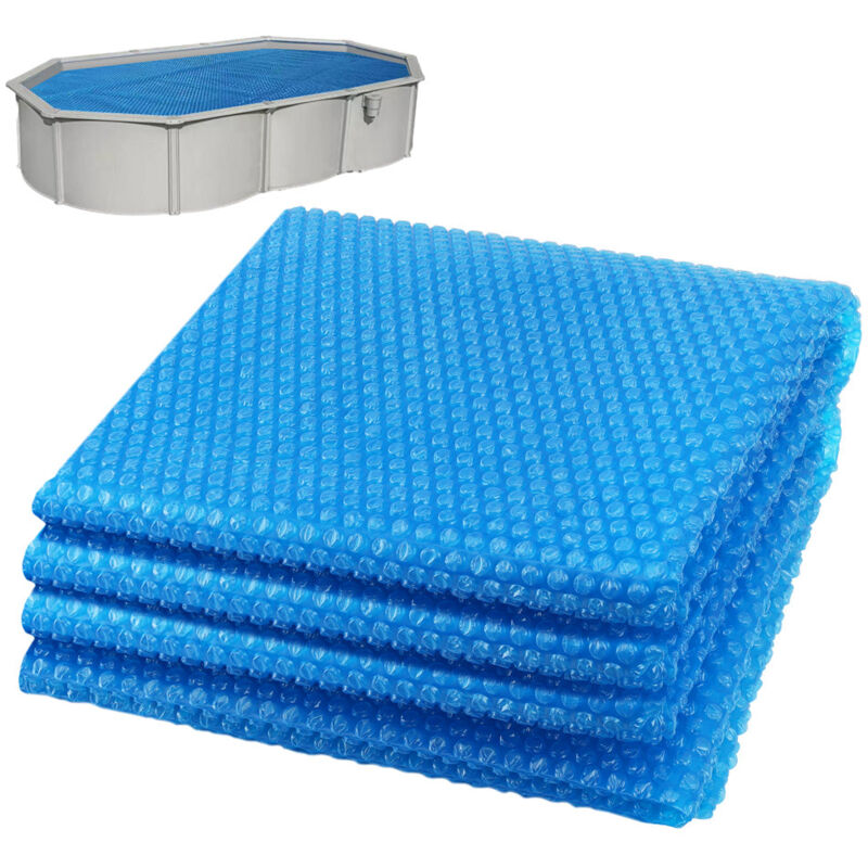 VOUNOT® Pool Solarabdeckplane Rechteckig 300x200 cm, Pool Solarplane Stärke 120 µm, Solarfolie Pool Zuschneidbar Blau