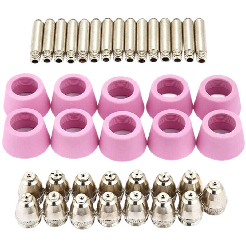 Vtizikl 40pc/Set AG60 SG55 Plasma Cutter Coupe Torche Electrode Buses Tasses Kit Plasma Cutter Accessoires Acier Mill Plasma Cutter Accessoires, pour