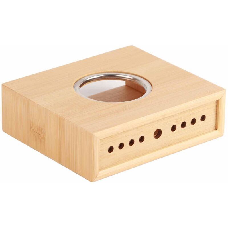 Vtizikl Accessoire pour réchaud à gaz, Chauffe-théière, Réchauffeur de théière en Bambou Thé Base Chauffe-Plats