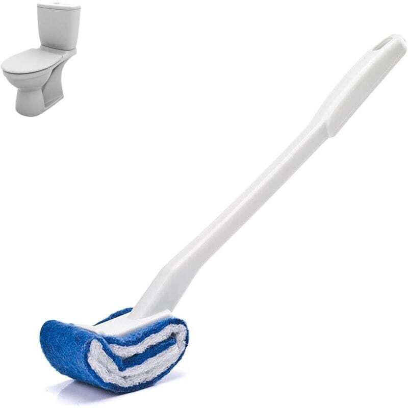 Vtizikl Brosse De Cuvette De Toilette, Nettoyant De Toilette En Profondeur, Brosse De Toilette Incurvée, Brosse De Nettoyage De Toilette à Long