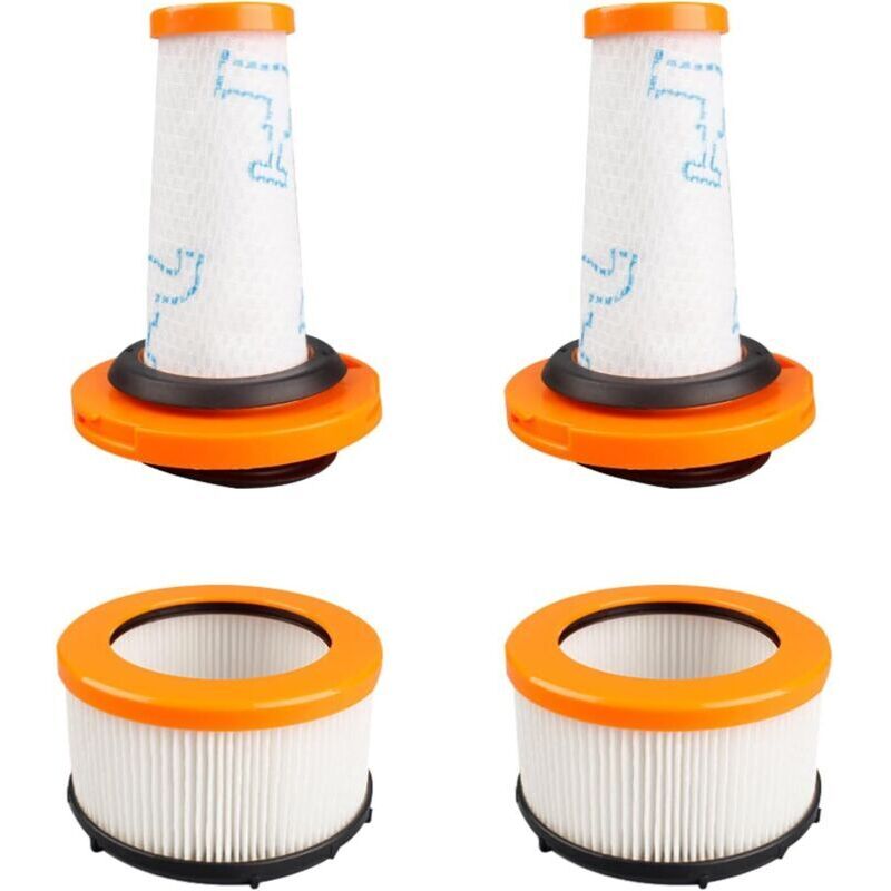 Vtizikl Filtre pour Rowenta X-FORCE FLEX 9.60, Filtres pour Rowenta X-FORCE FLEX 9.60 et X-NANO ESSENTIAL RH20xx, 2 Pré-Filtres + 2 Filtres Moteur,
