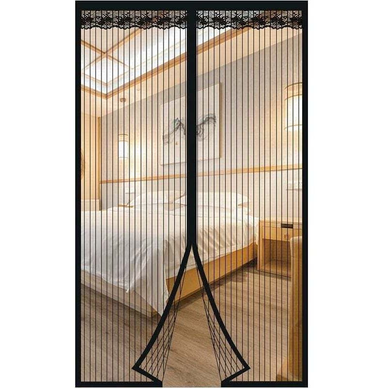 Magnetische Moskitonetztür, 80 x 200 cm, magnetische Balkontür, kein Bohren erforderlich, Fliegengitter, transparenter Insektenschutzvorhang,
