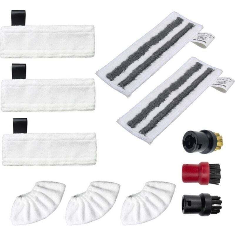 Vtizikl Kit d'accessoires pour Kärcher Easyfix SC2, SC3, SC4 et SC5 -Accessoires pour nettoyeur vapeur - 11 pièces - Chiffons microfibres de rechange