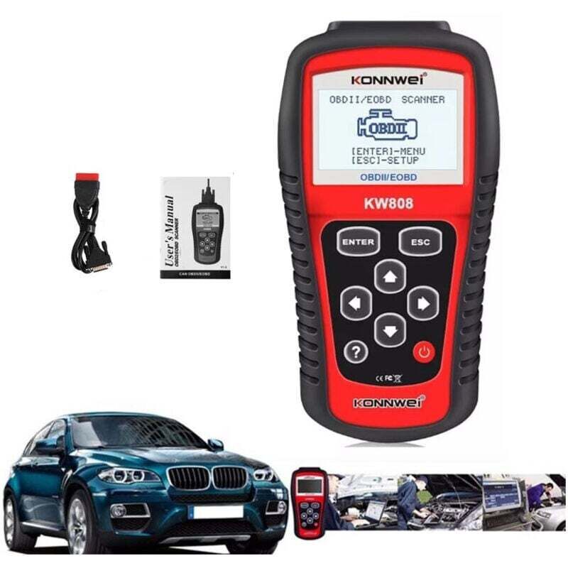 Vtizikl KW808 OBD2 OBDII EOBD Lecteur de code de voiture Scanner de diagnostic Outil d'analyse de code d'erreur