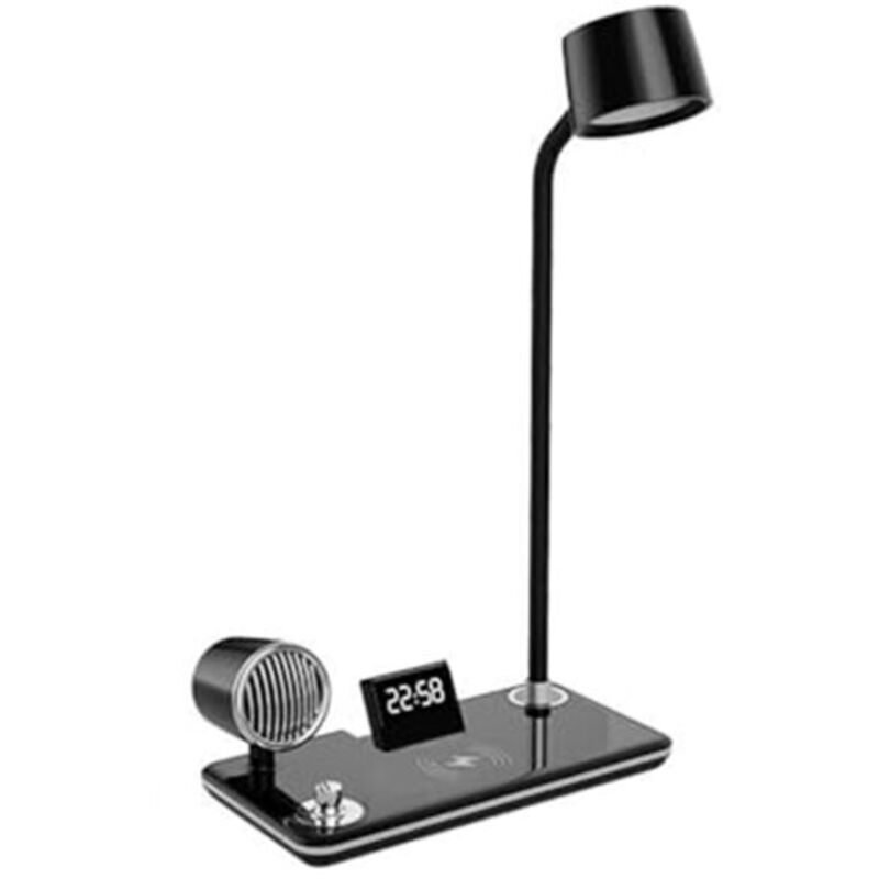 Vtizikl Lampe de bureau, lampe de chevet réglable sans fil, lecture à 360 degrés, lampe de table pour intérieur, extérieur, canapé, noir