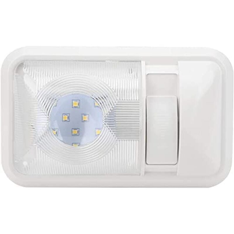 Vtizikl Lumière intérieure LED 12 V, plafonnier, double lumière blanche naturelle avec interrupteur pour camping-car, camping-car et bateau.