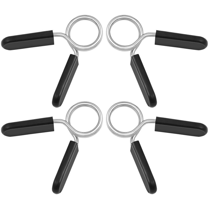 Wakauto 4 Stück Langhantel-Clips, Federclips, Hantel-Clips, passend für 28 mm Standard-Gewichtsstangen mit glatter Oberfläche