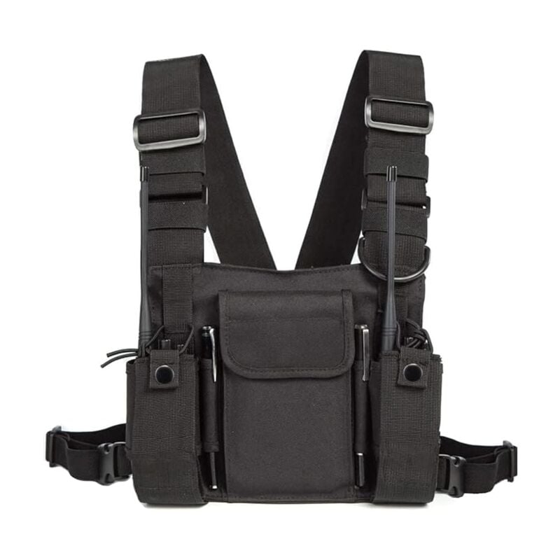 Walkie Talkie Schultertasche Brusttasche, Radio Brusttasche Harness, Two Way Radio Rucksack Halter, Zweiwege Radios Tragetasche Holster walkie Talkie