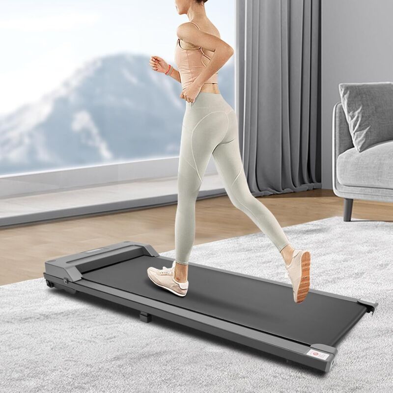 Walking Pad Laufband mit LED - 3.0HP Laufband - Tragbares Laufband für Büro & Zuhause - Flexibles Under Desk Schreibtisch Treadmill
