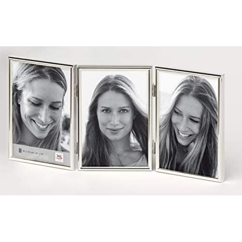 Walther, WD269S Galerie Portraitrahmen Chloe, Silber für 2 Fotos 6 x 9 cm, Silber