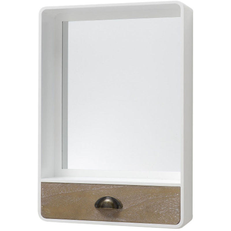 RETRO Wand Spiegel Kommode MDF Regal Schublade Holz Optik Kosmetik weiß Boltze 1014423