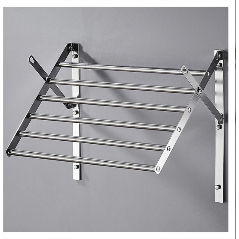 Wand-Wäscheständer, Wäscheständer, Ausziehbarer Wand-Wäscheständer, Edelstahl, platzsparend zusammenklappbar, kann im Wohnzimmer, Bad oder Balkon