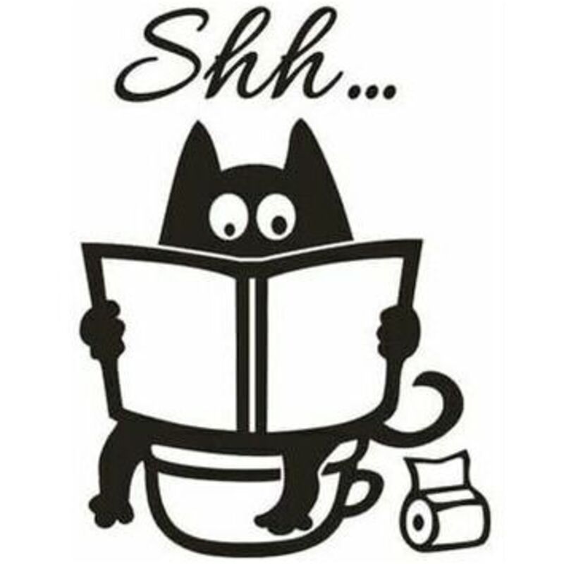 Wandaufkleber, niedliche Katzen-Toiletten-Wandtattoos, abnehmbare Vinyl-Wandaufkleber für Wohn- und Schlafzimmer