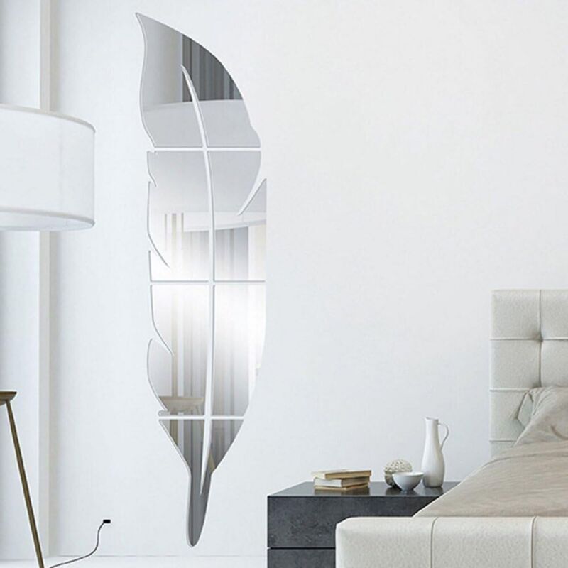 Wanddekoration Wandaufkleber Wandspiegel Wandaufkleber Aufkleber Dekoration Badezimmer Schlafzimmer Wohnzimmer Dekorative Wandaufkleber Tapeten Feder