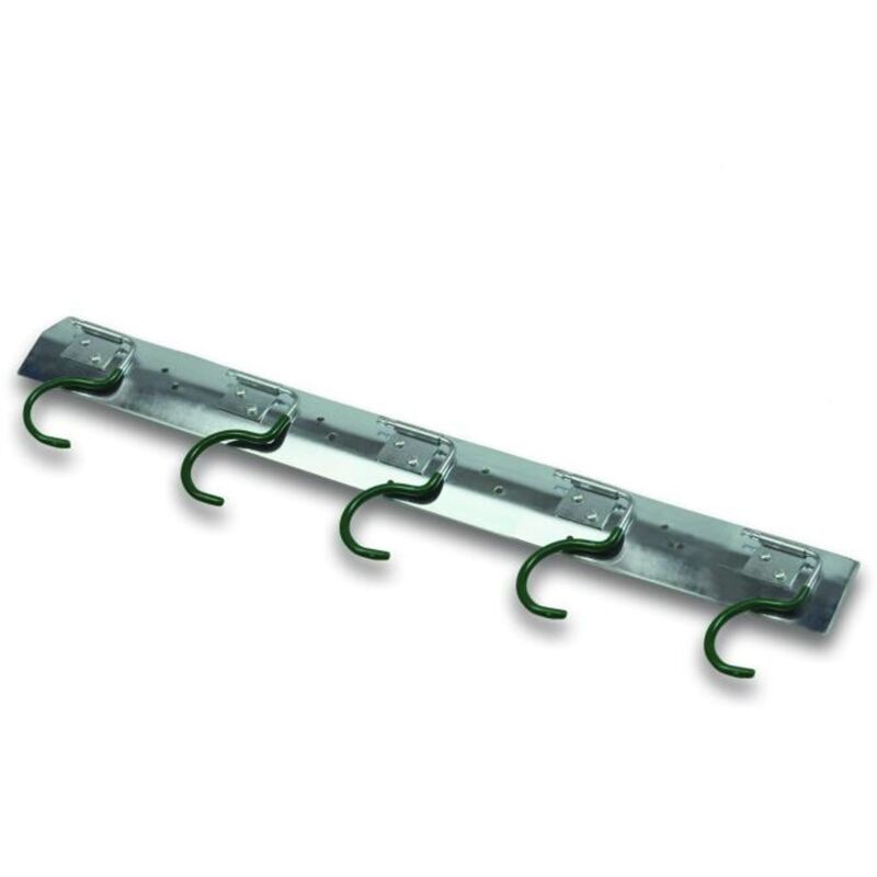 Buri - Wandhalterung Gartengeräte 5 Haken Wandbefestigung Aufbewahrung Werkzeuge Besen