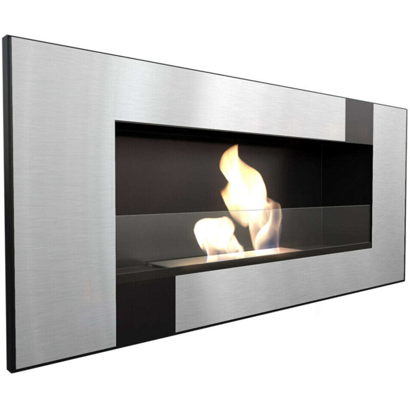 Wandkamin Bioethanol DELTA 2 QUBE TÜV mit Verglasung
