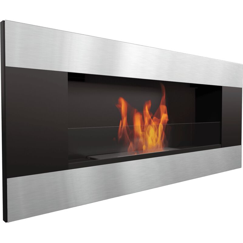 Wandkamin Bioethanol DELTA2 Horizontal TÜV mit Verglasung