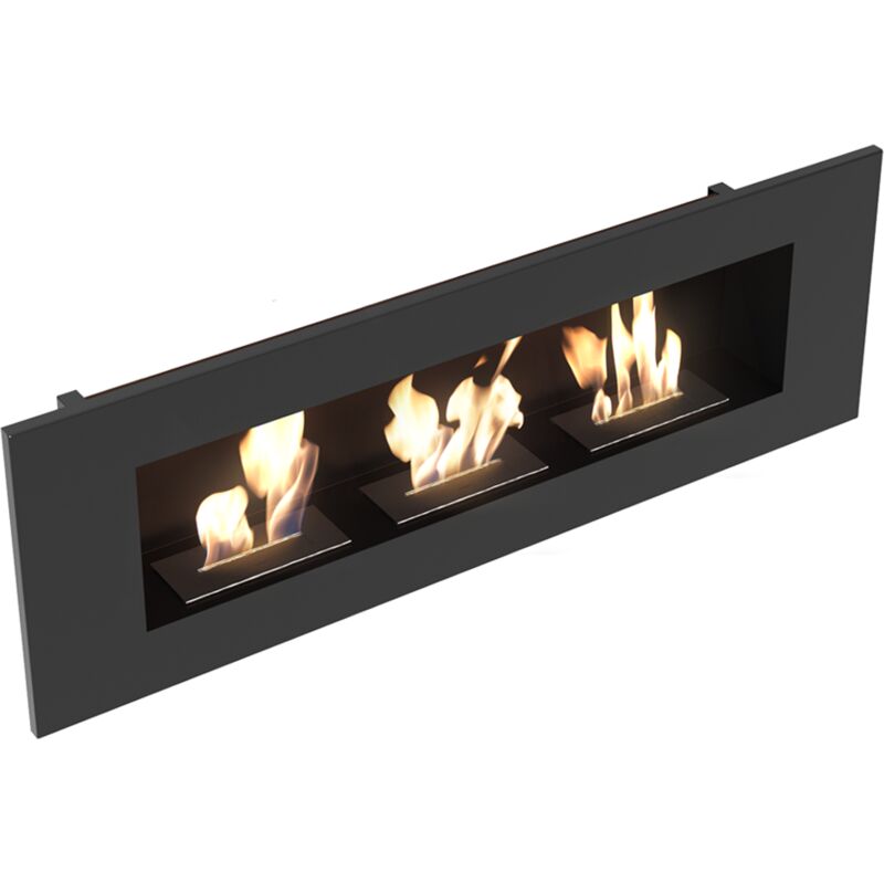 Wandkamin Bioethanol DELTA3 TÜV schwarz