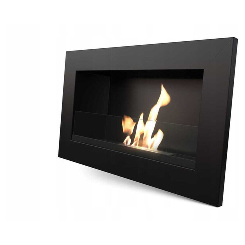 Wandkamin Bioethanol GOLF schwarz mit Verglasung TÜV
