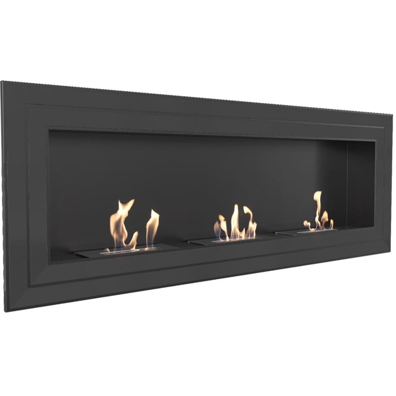 Wandkamin Bioethanol JULIET 1800 TÜV schwarz