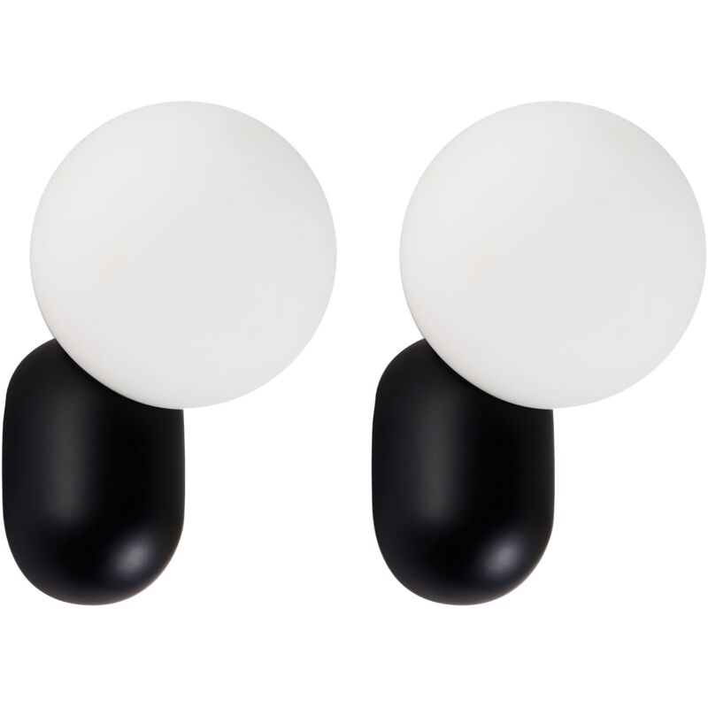 Wandlampe 2er Set HELME Schwarz
